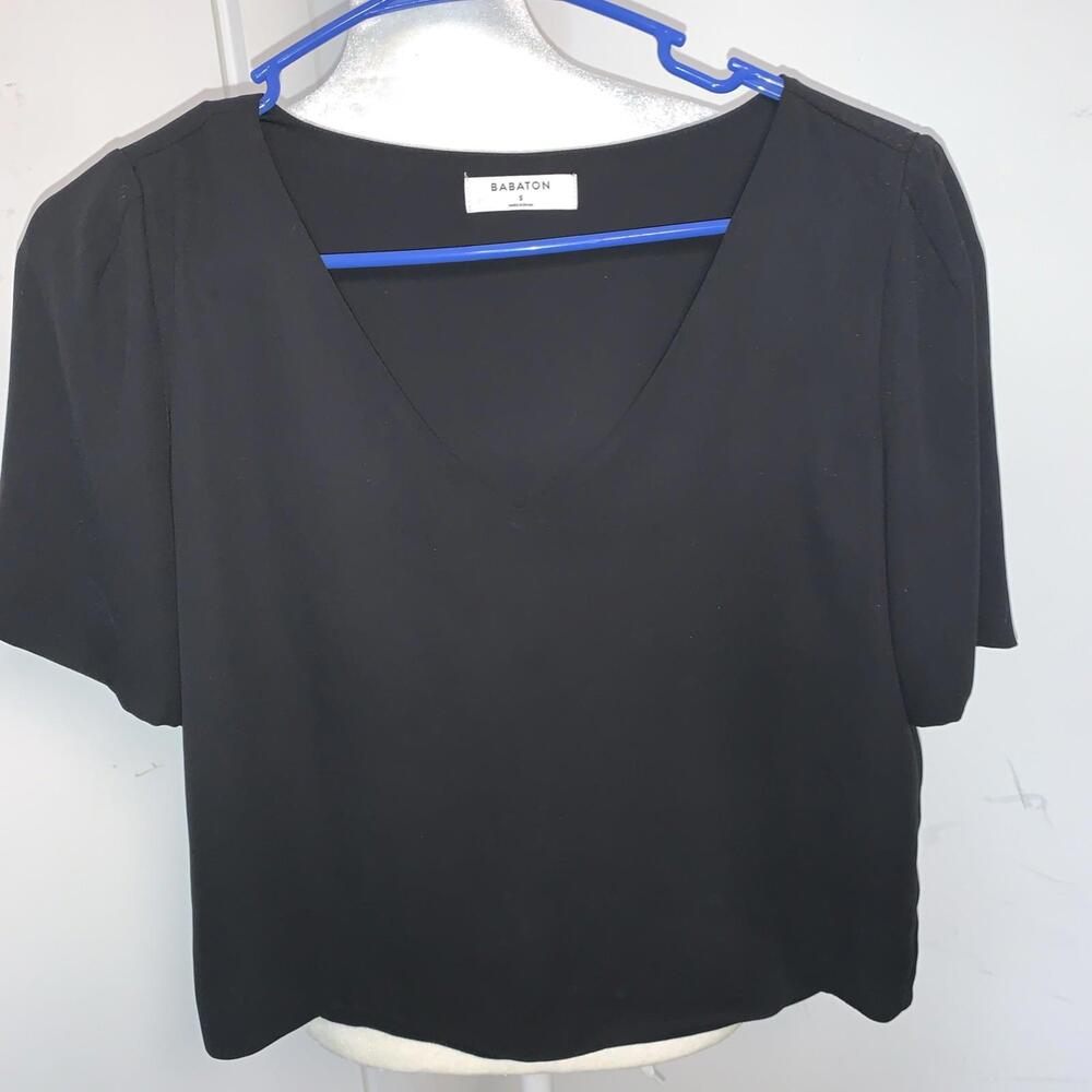 Aritzia Babaton black cropped top Size S Dress Up